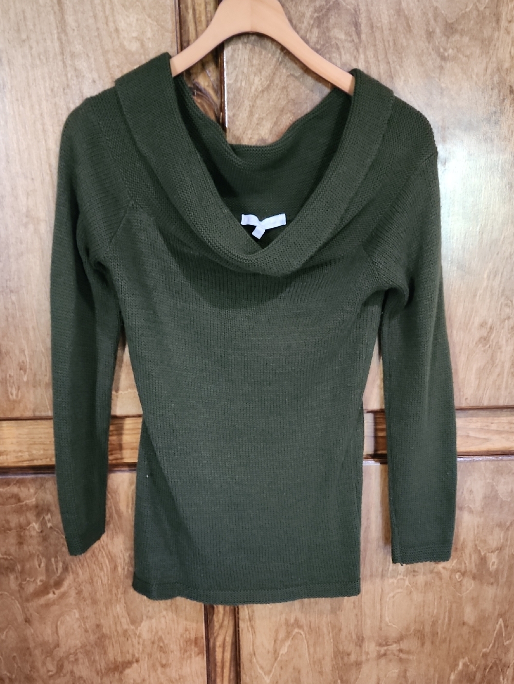 Charlotte Russe Olive Green Cowl Neck Sweater